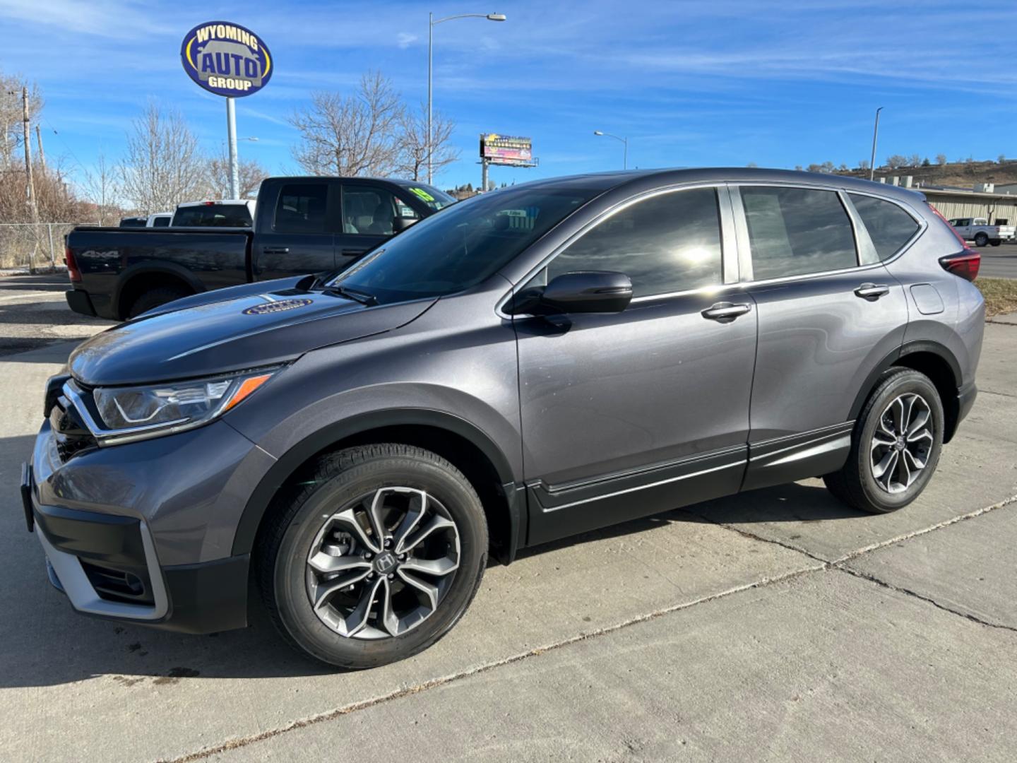 2021 Dark Gray /Dark Gray/Black Honda CR-V EX (5J6RW2H56MA) with an 1.5L I4 TURBO engine, Automatic transmission, located at 3030 CY Ave, Casper, WY, 82604, (307) 265-3830, 42.827816, -106.357483 - Photo#4